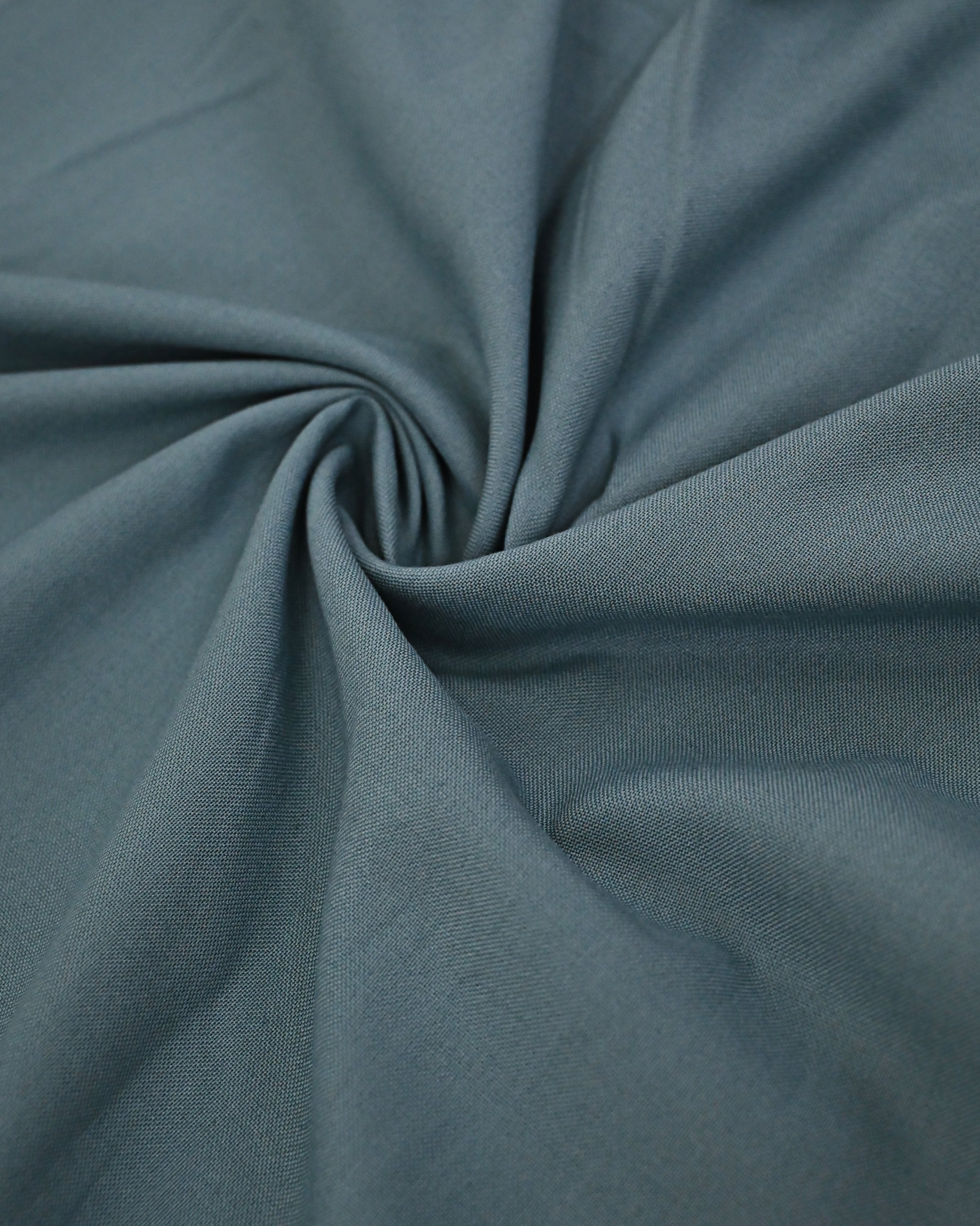 Dusty Blue Rida With Smart Blue Shade Applique Floral Border & Leafy Embroidery Work