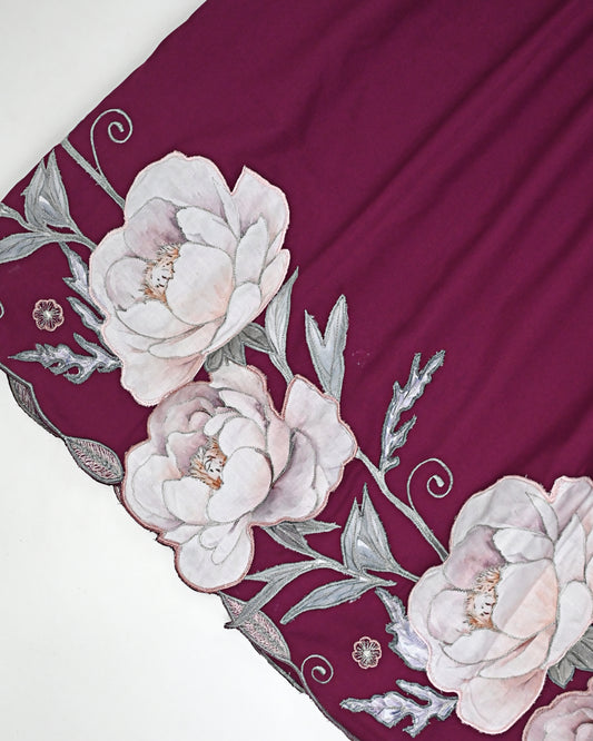 Mulberry Rida With Smart Floral Applique & Smart Embroidery Cut Work