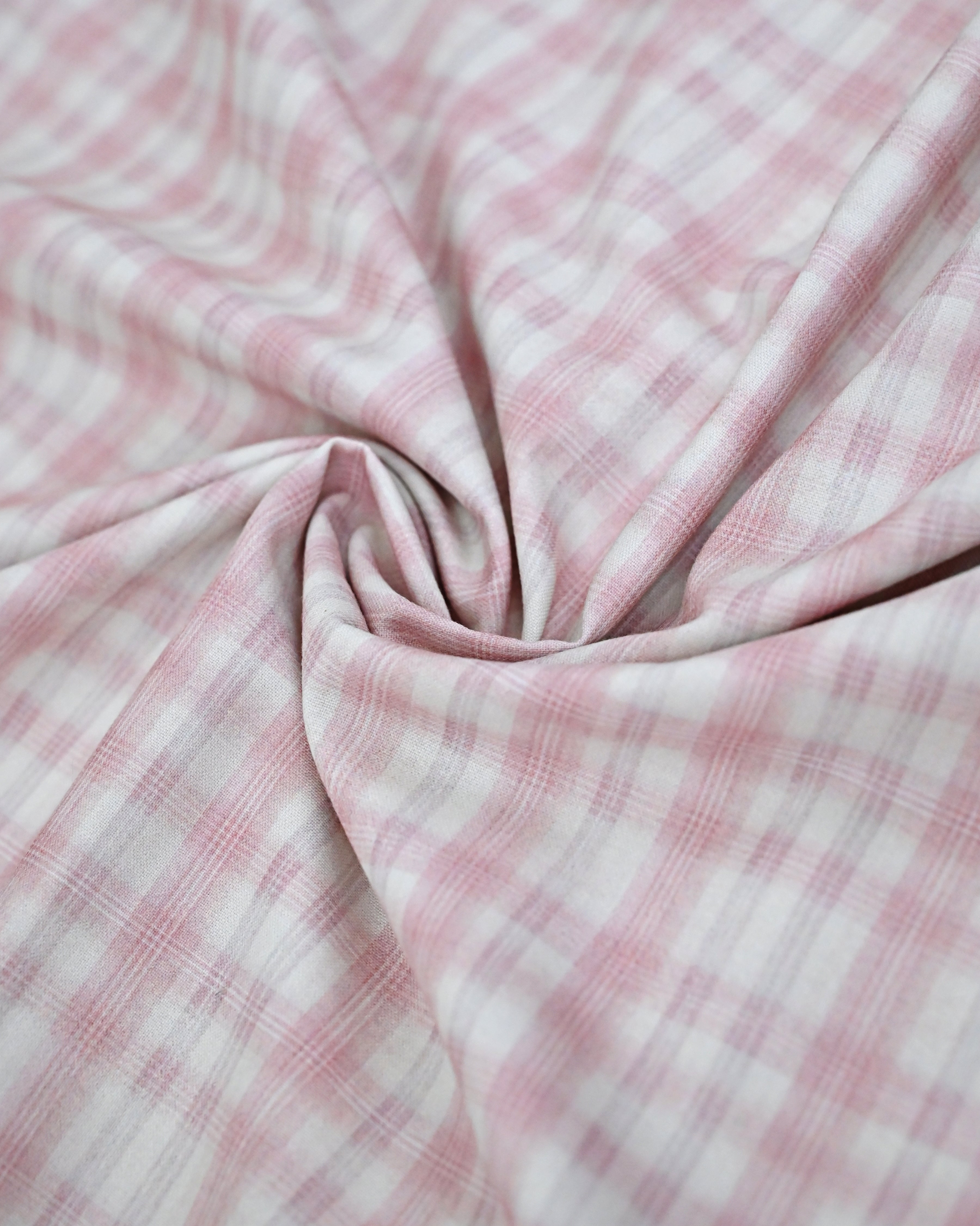 Blush White Blush Pink Checks Rida With Smart Floral Applique All Over & Smart Lace-3800/-