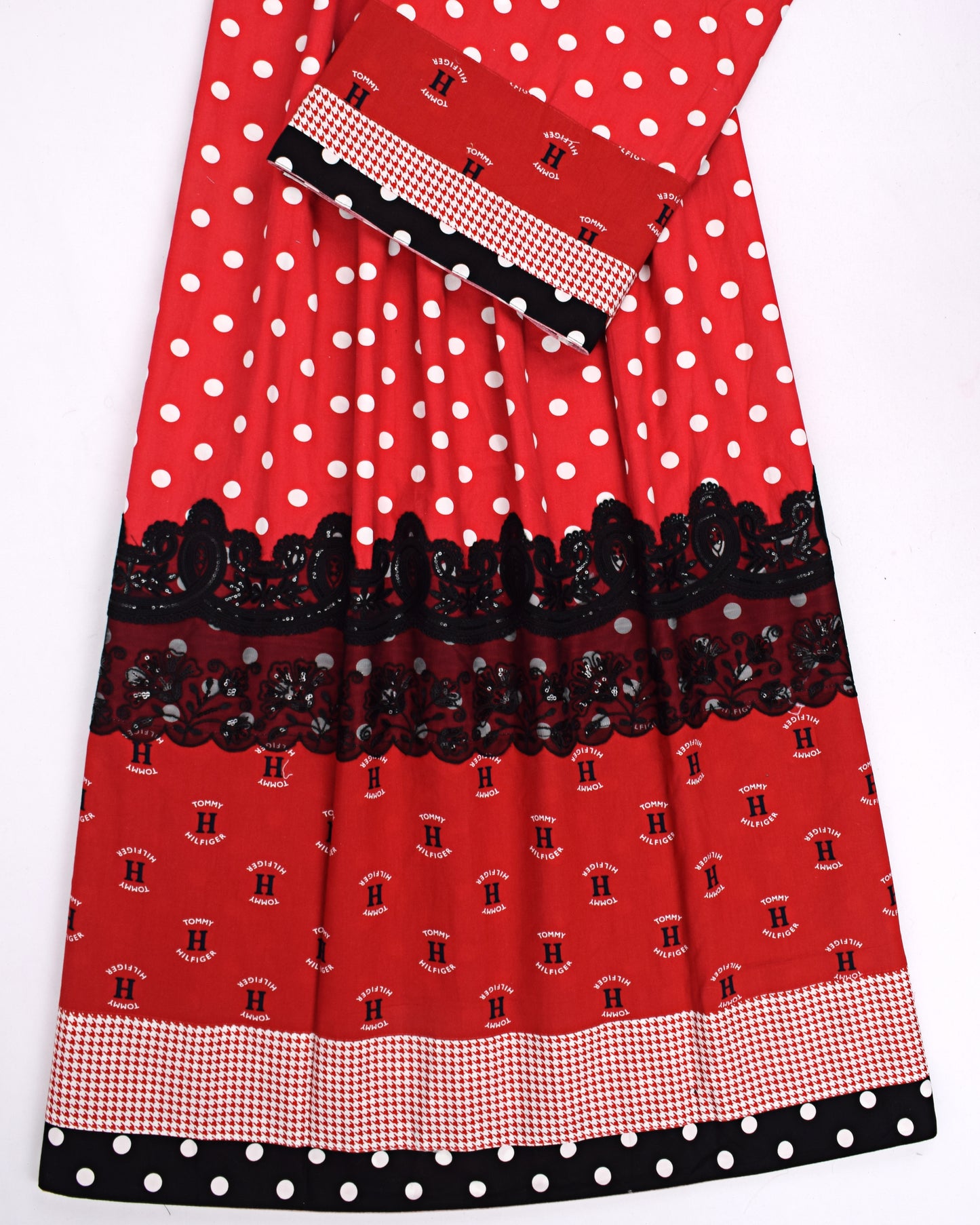 Red White Dots With Smart Tommy Hilfiger Panel & Smart Lace
