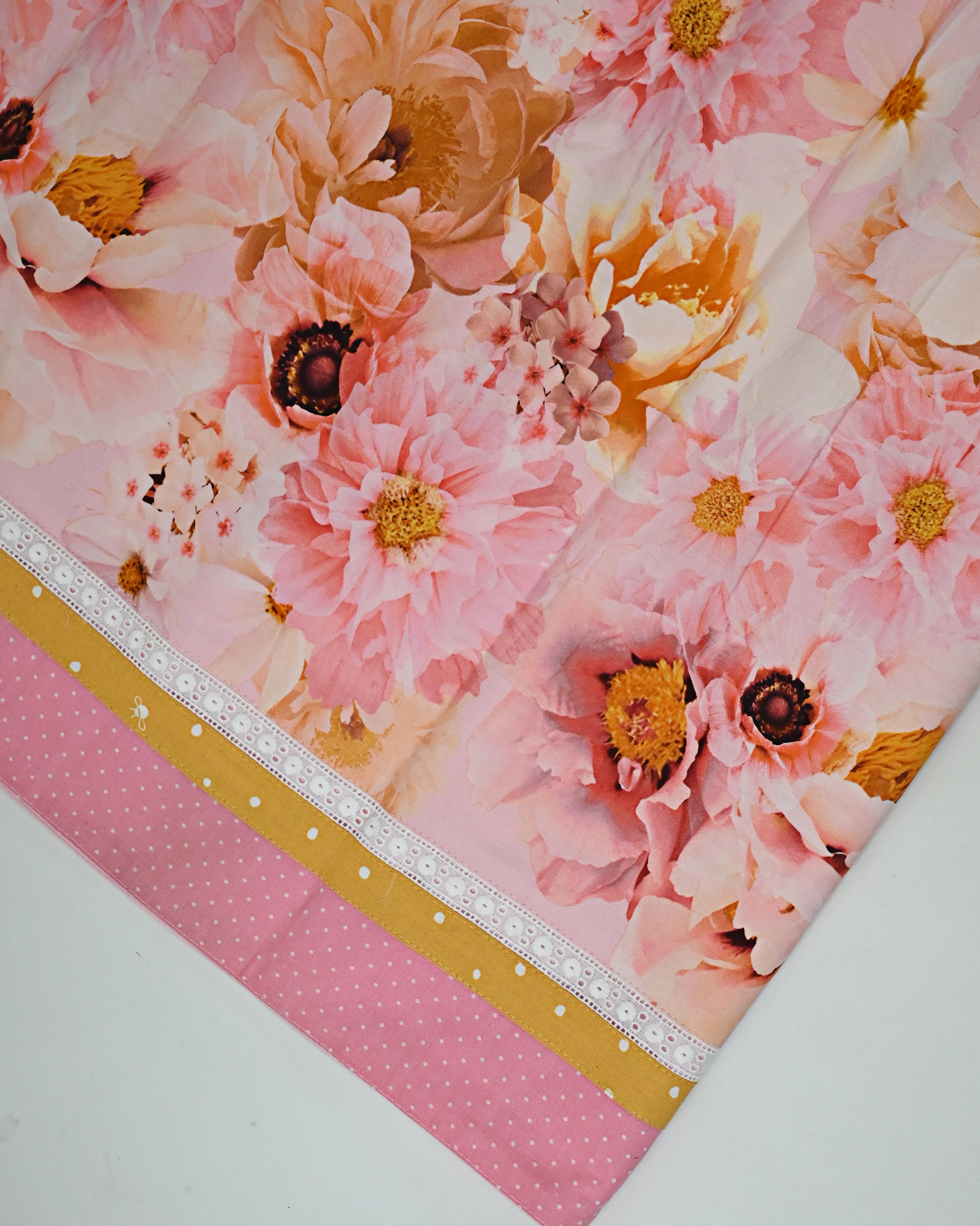 Baby Pink Rida With Smart Floral Imported Panel & Smart Lacing