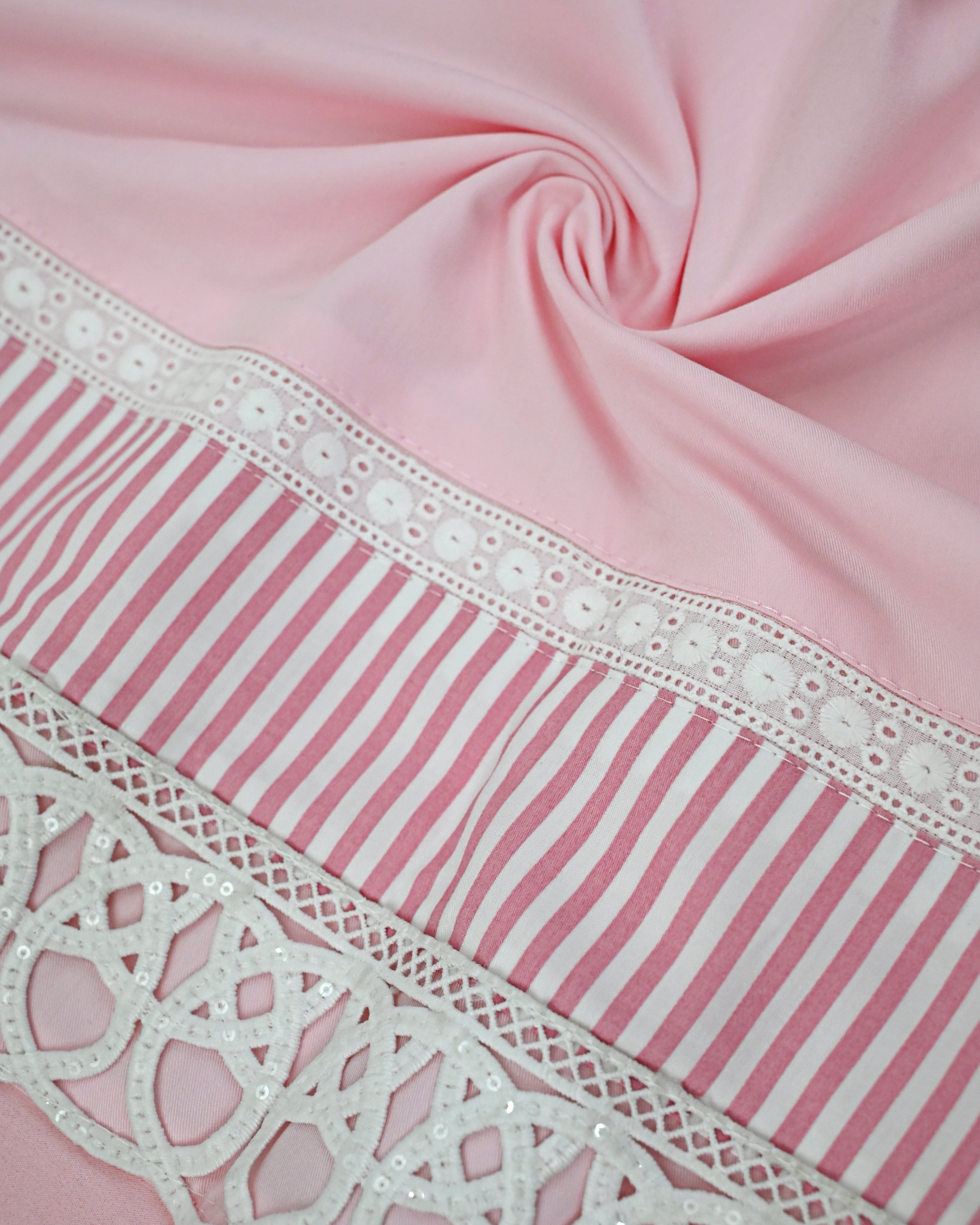 Baby Pink Rida With Smart Floral Imported Panel & Smart Lacing