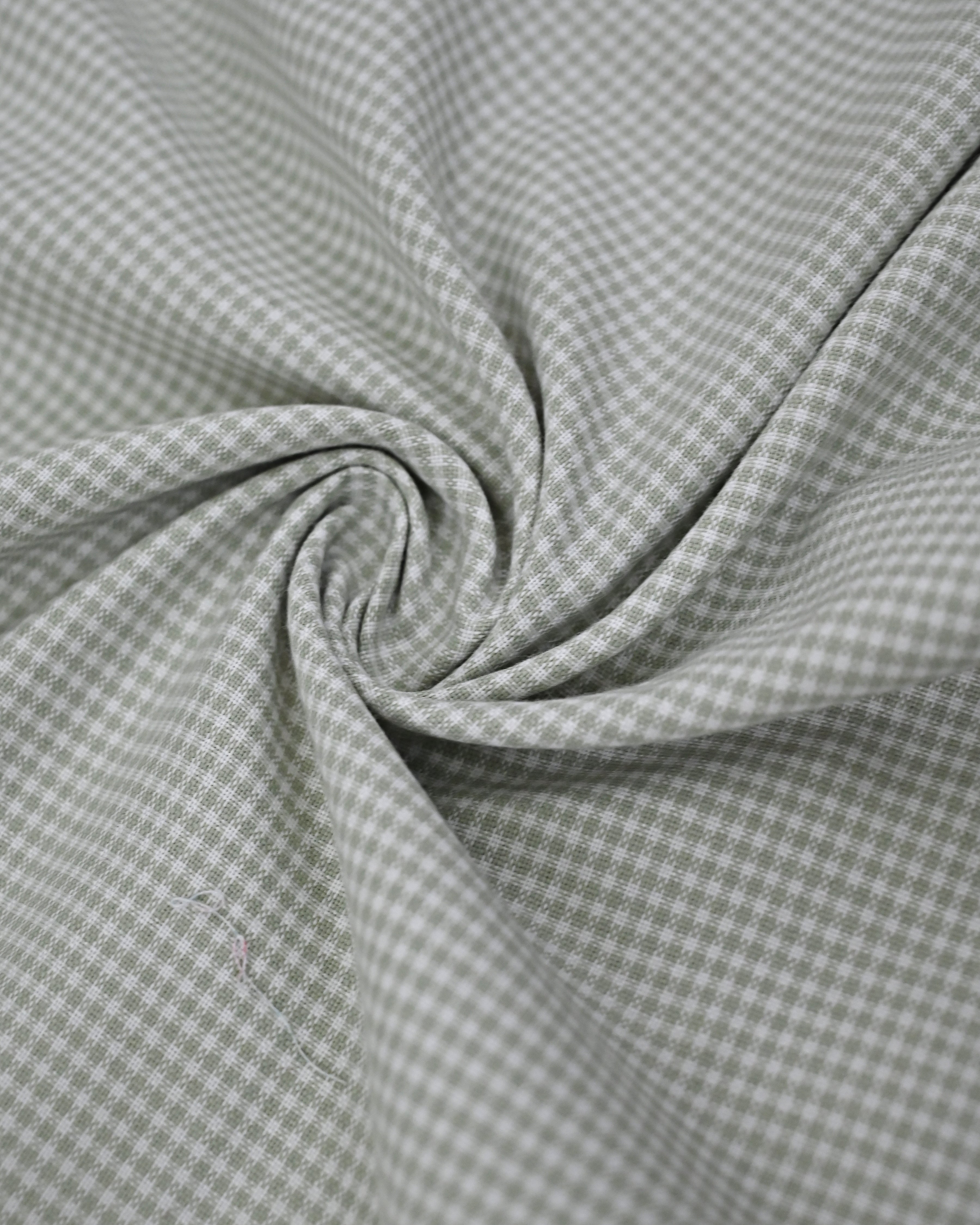Grey & White Checks Rida With Floral Print Panel & Smart Lace