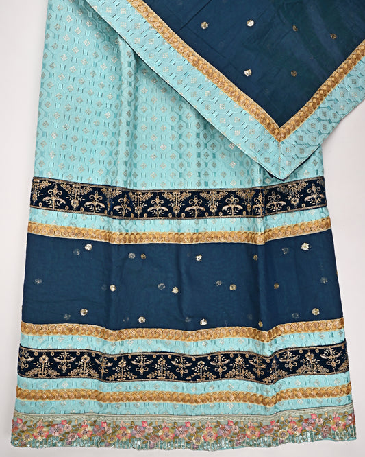 Turquoise & Iris Blue Contrast Jodi