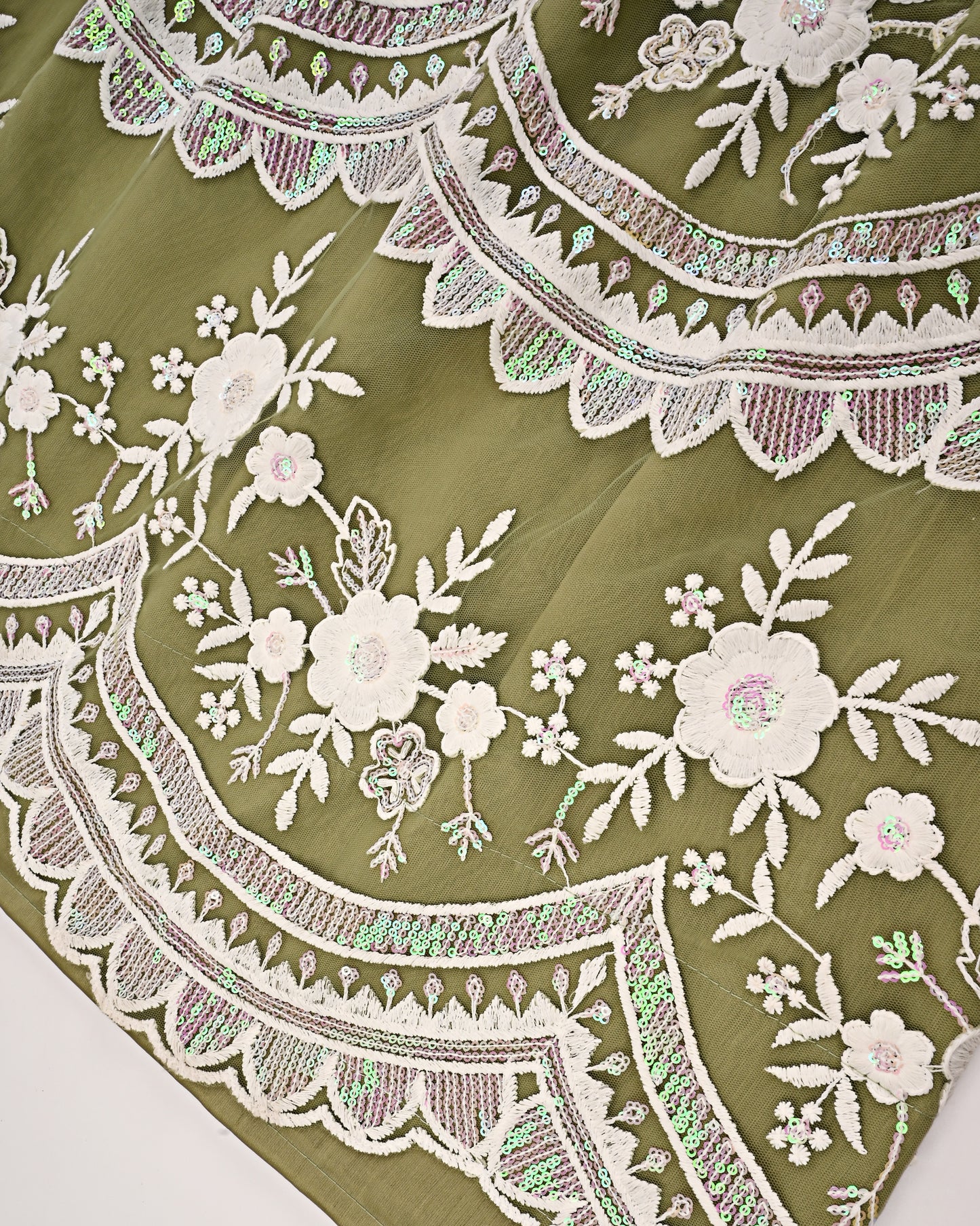 Dry Mehndi Green With Net wrap