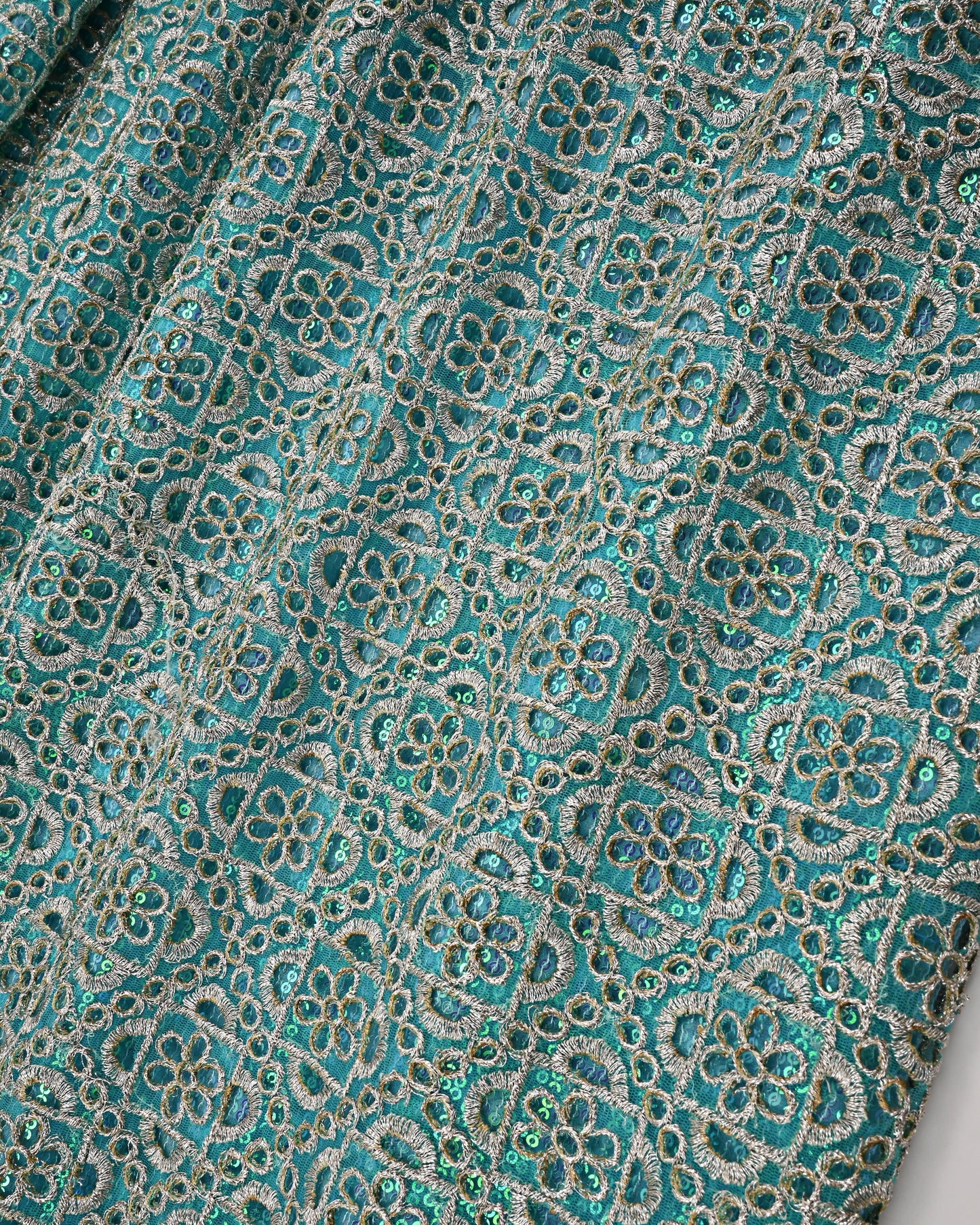 Phiroza Blue Silver Lace & Sequence Dupatta Jodi