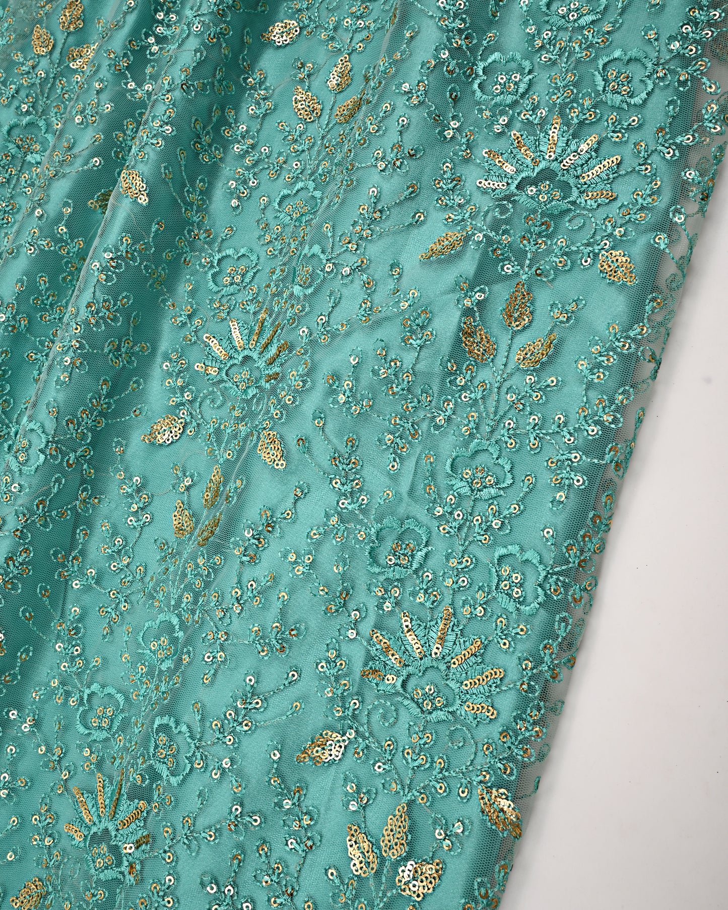 PeacockGreen Net Wrape And light yellow Jodi