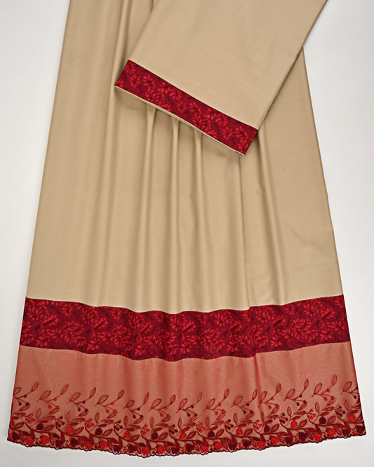 Golden Rida With Smart Red Floral Lacing & Red Panel