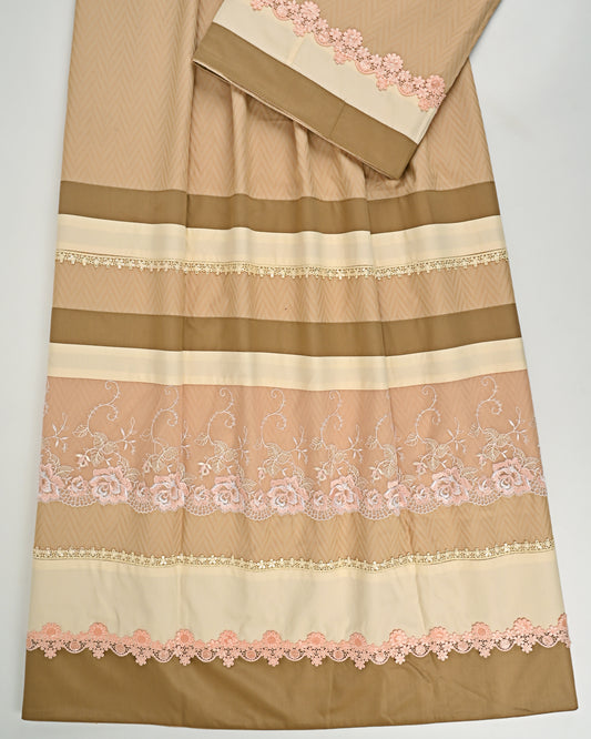 Beige Rida With Smart Floral Lacing & Smart Panelling
