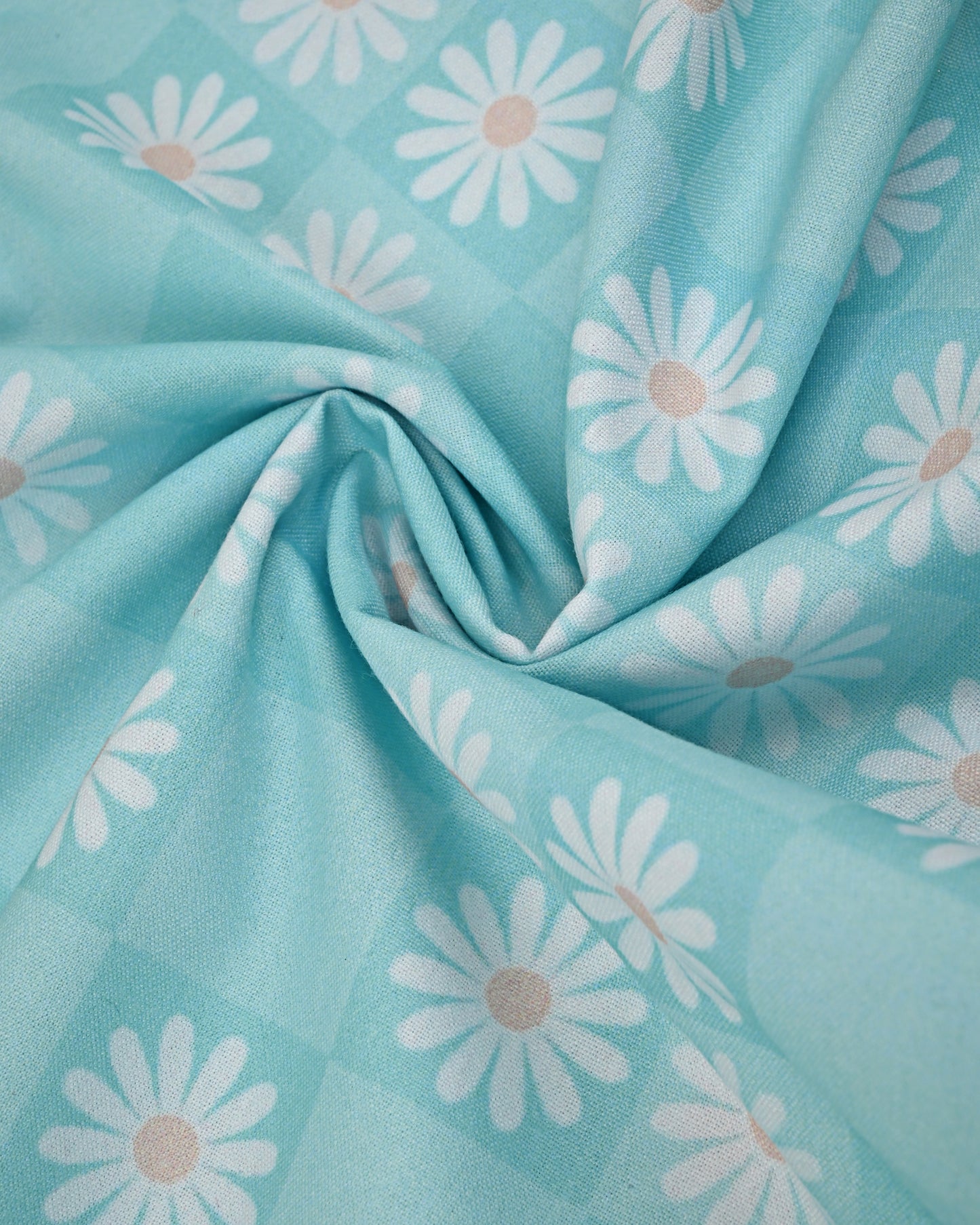Light Mint Floral RCJ With Smart Lace Panel With Dupatta