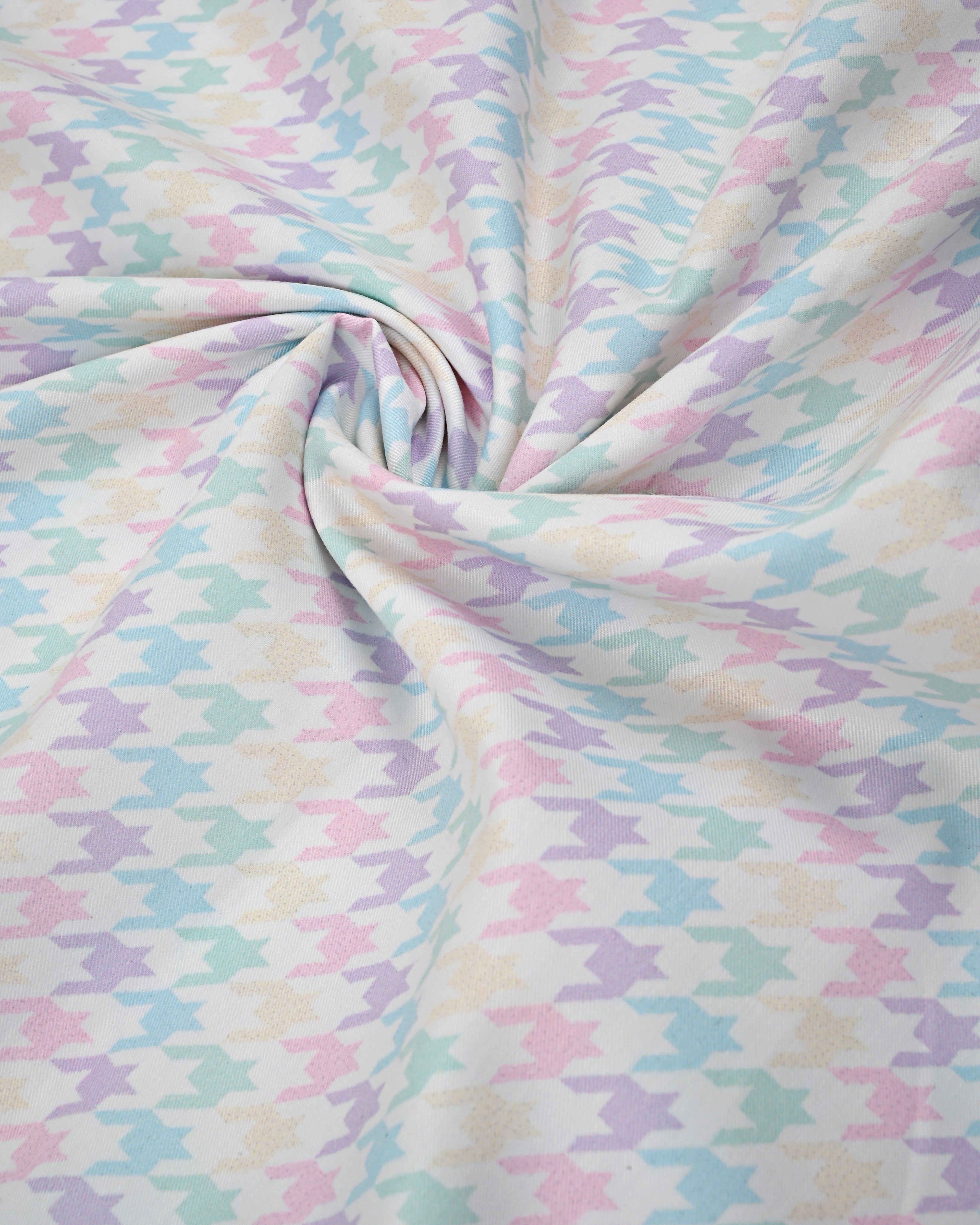 Multi Color Print Rida With Smart Multi Checks Stripes Panel & Smart Lace