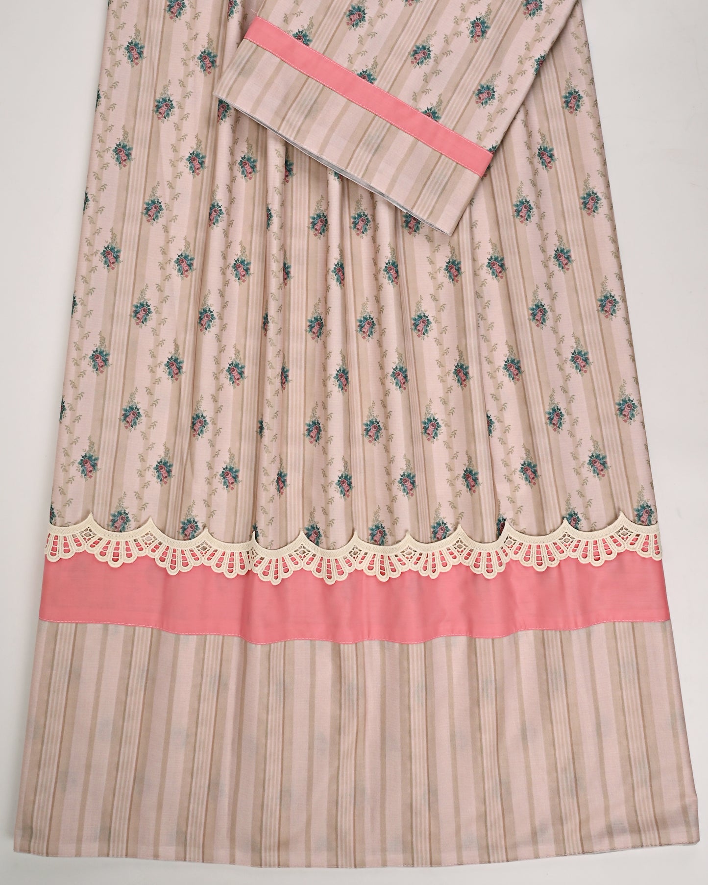 Khaki Printed Rida Alvard Material Smart Look
