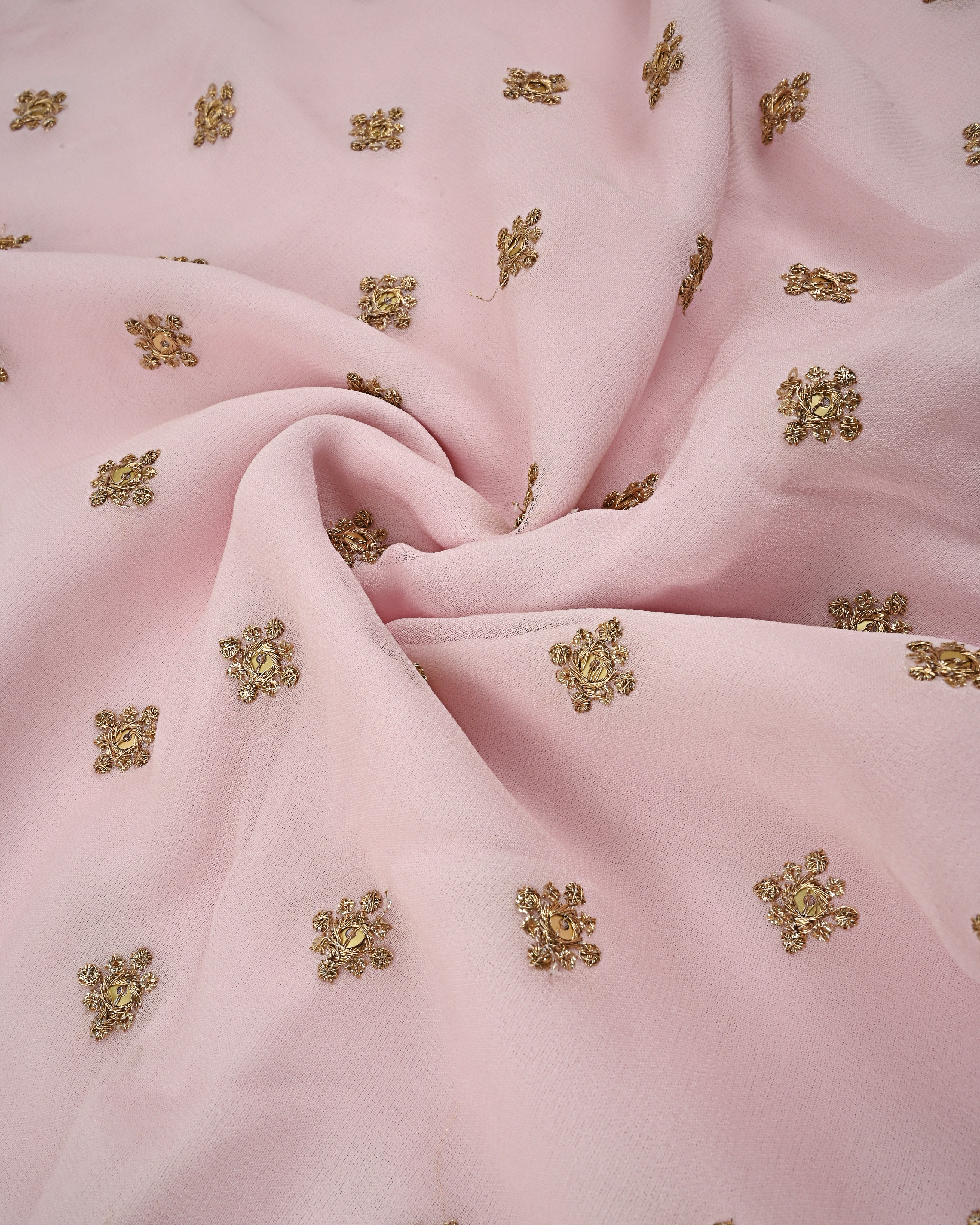 Blush Pink RCJ With All Over Golden Booties & Heavy Golden Lace