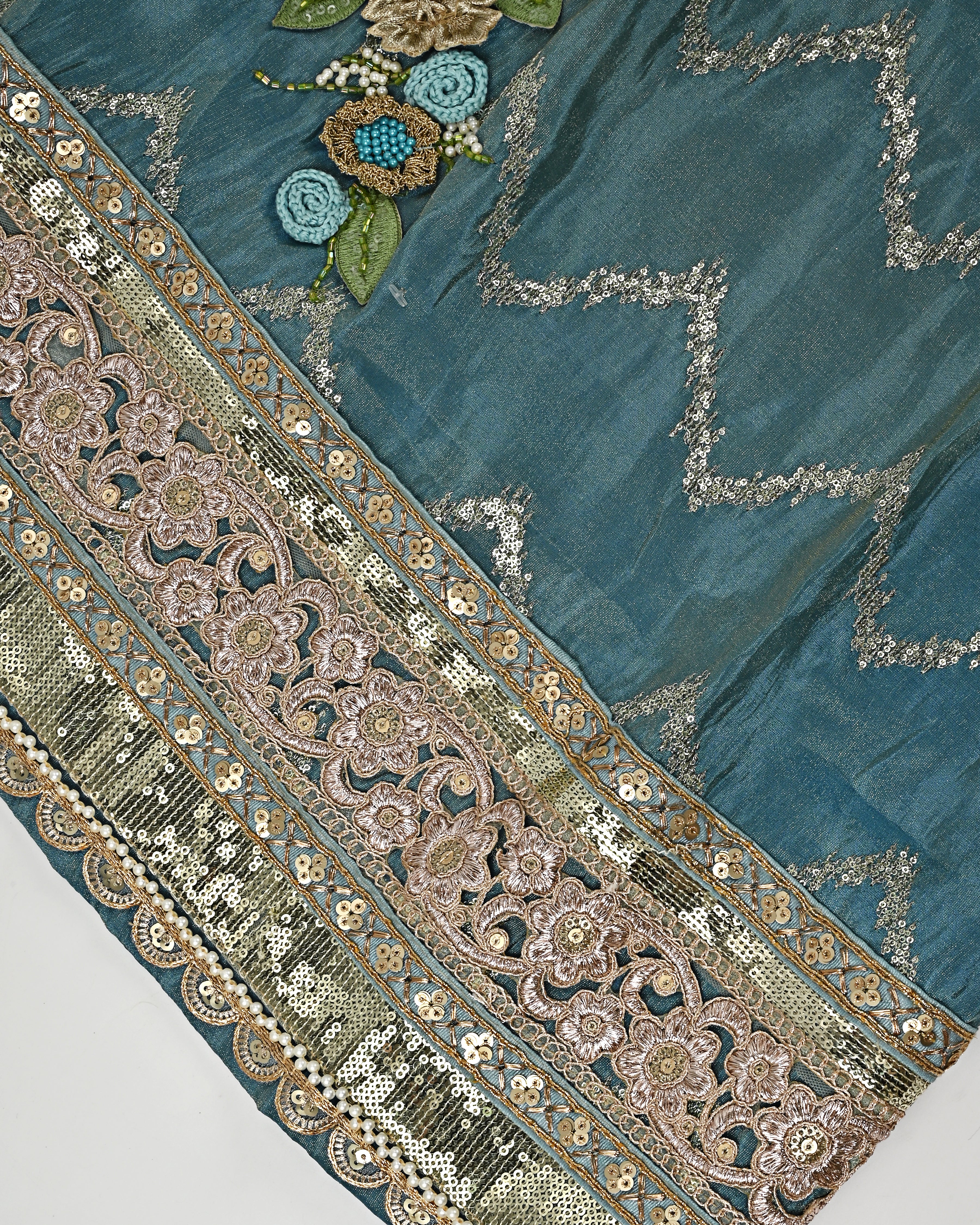 Morpich RCJ With Heavy Floral Work & Golden Heavy Look Lacing