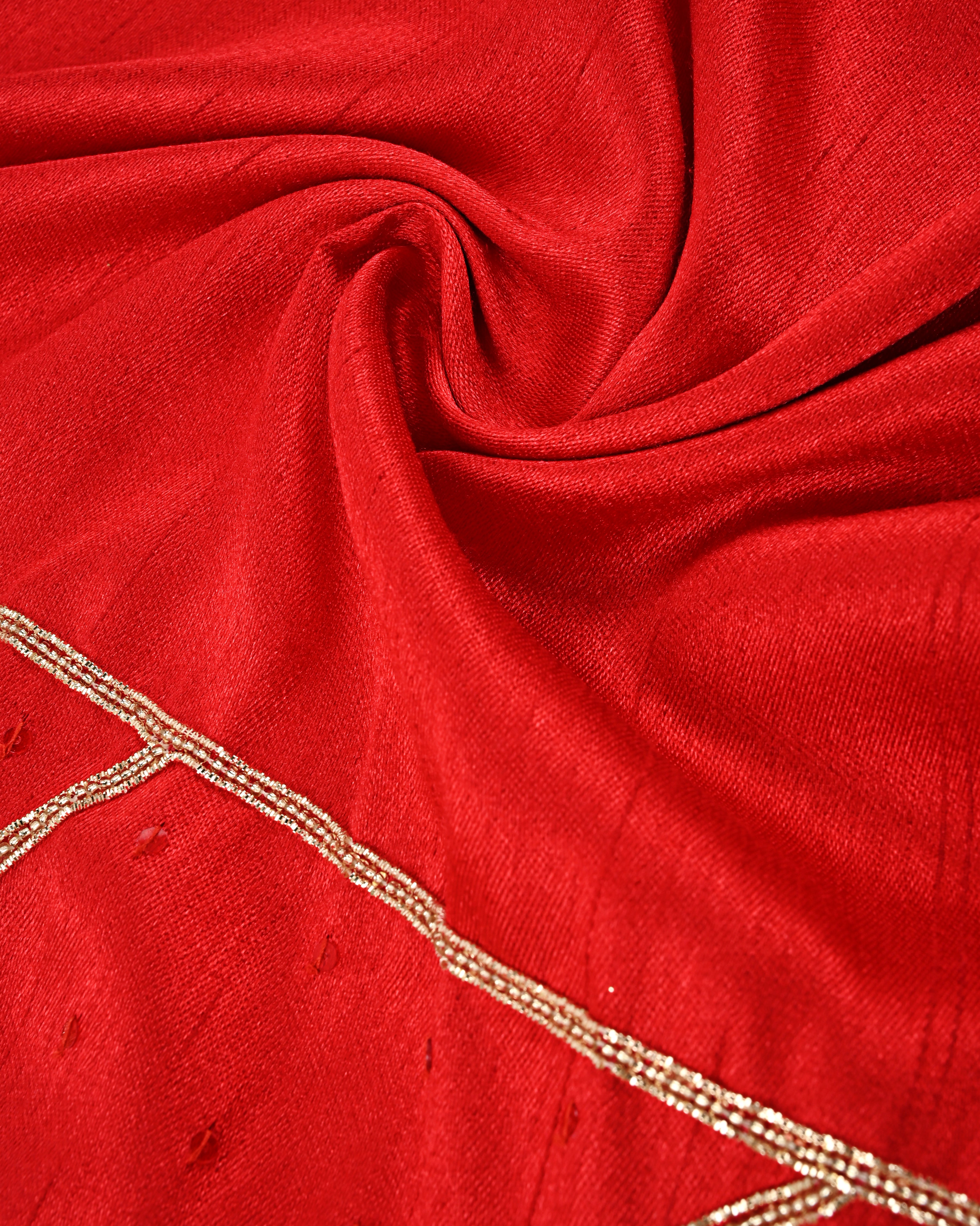 Apple Red Rida With Golden Lacing & Smart Golden Pattern