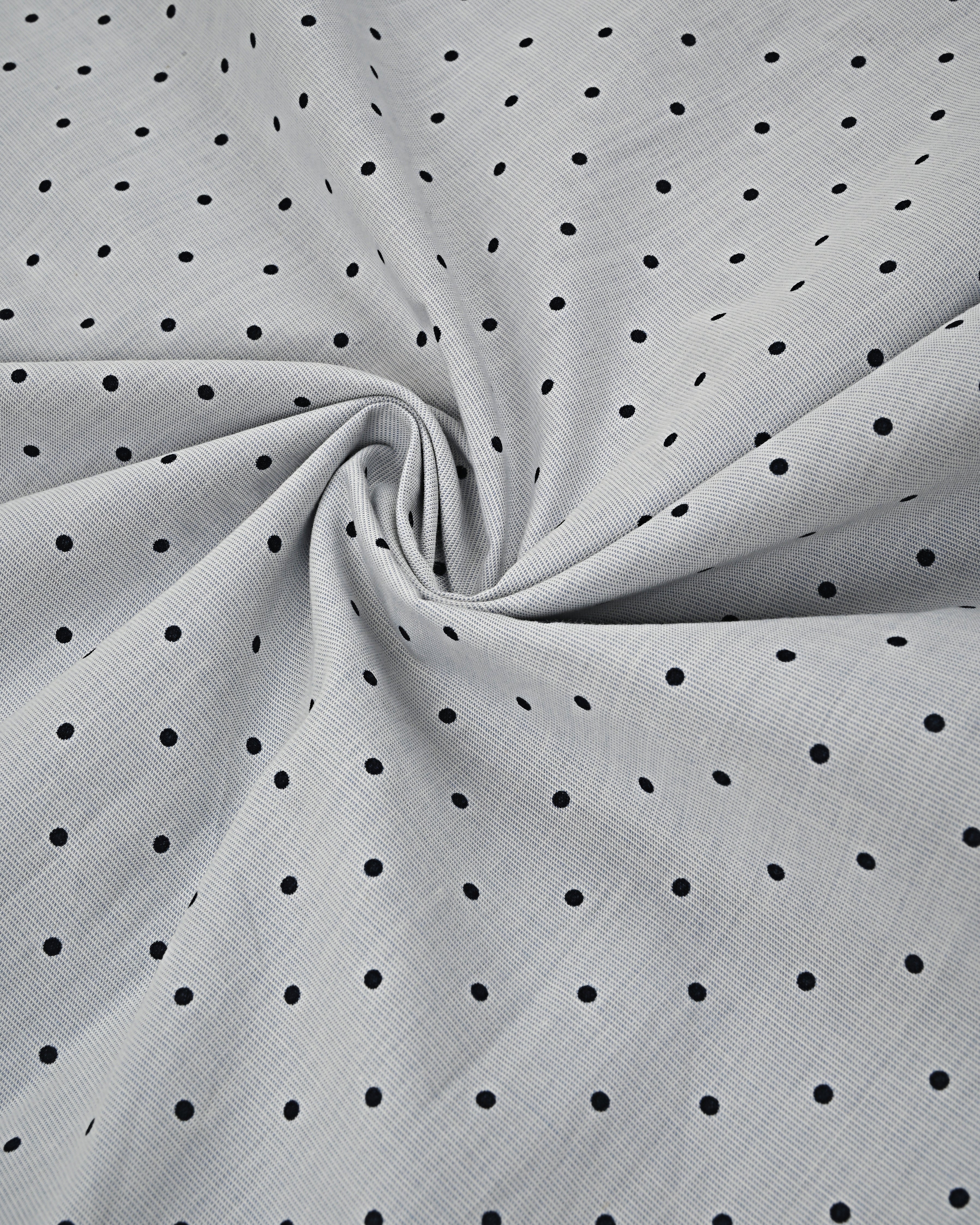 Light Grey Dots Rida With Black Lace & White Panel With Black Lining