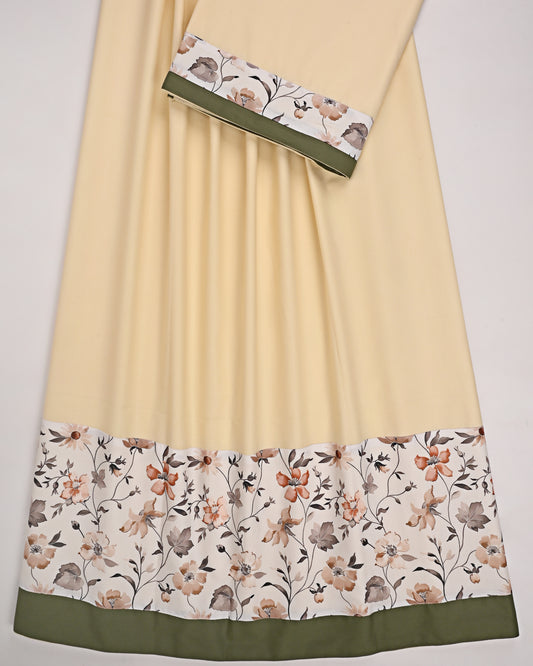 Cream Ohbat Rida with Smart Floral Panel