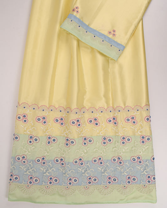 Lemon Yellow Rida With White Dots & Smart Pintex