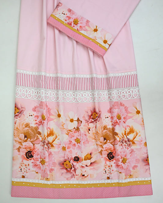 Baby Pink Rida With Smart Floral Panel & Smart Lacing