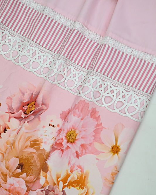 Baby Pink Rida With Smart Floral Panel & Smart Lacing