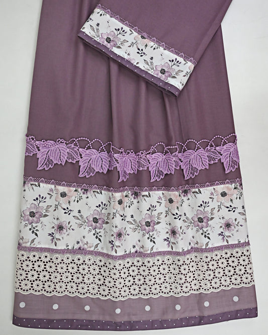 Dusty Purple Rida With Floral Panel & Smart Lacing