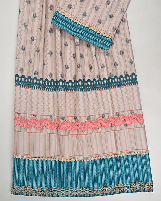 Beige Base Printed Rida With Smart Panel Laces & Anchor Pattern