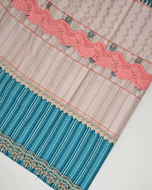 Beige Base Printed Rida With Smart Panel Laces & Anchor Pattern