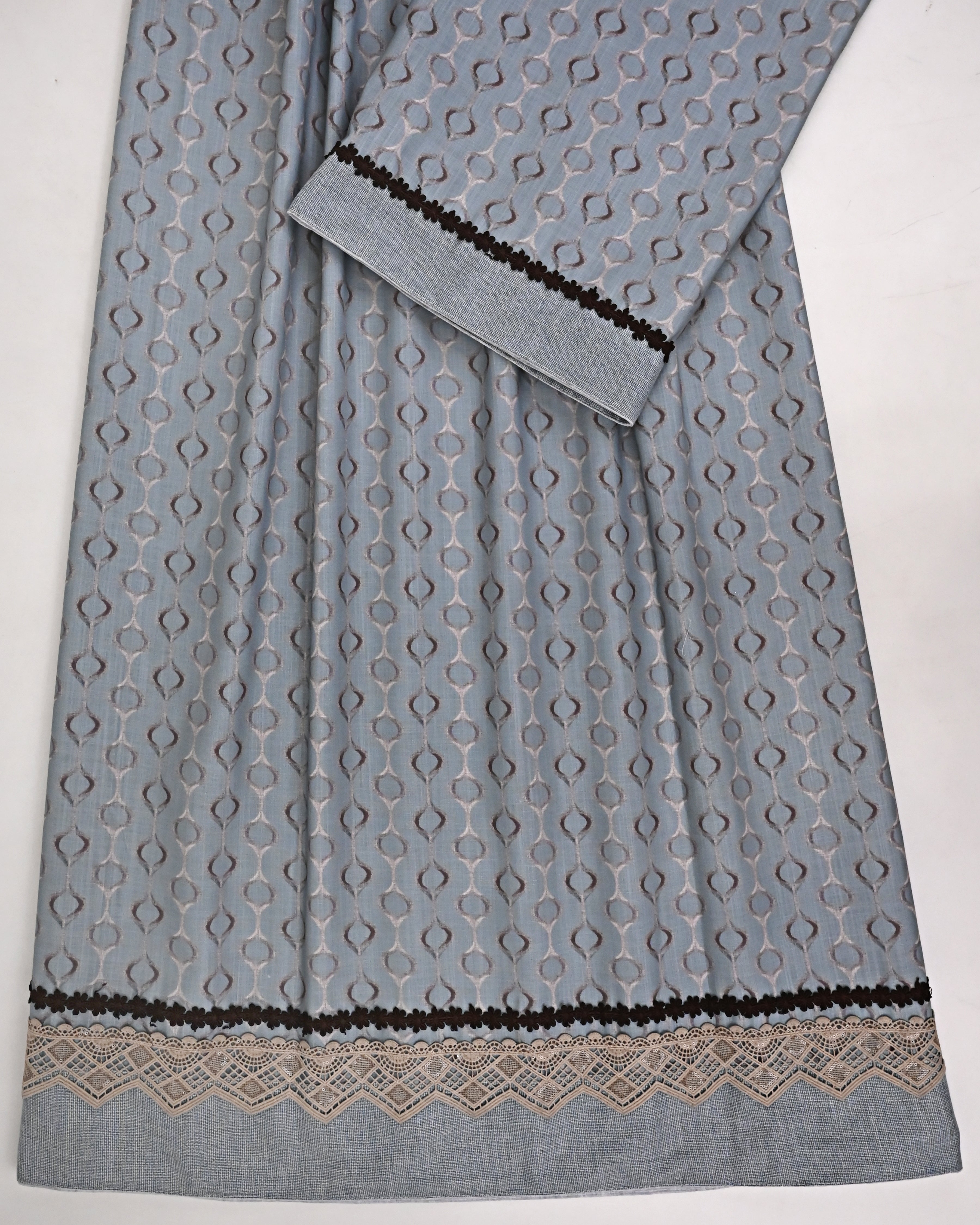 Slate Grey Rose Gold Ogee Print Rida With Smart Lacing