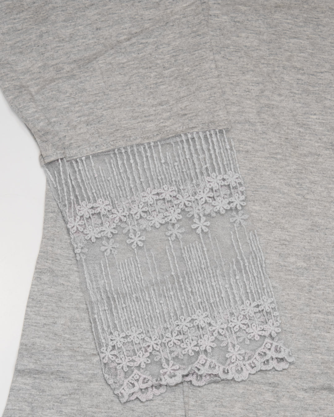 Al Vard Grey T-Shirt With Net Sleeves