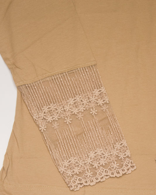 Al Vard Gold T-Shirt With Net Sleeves