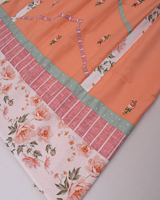 Peach Fancy & Smart Pattern With Bullion