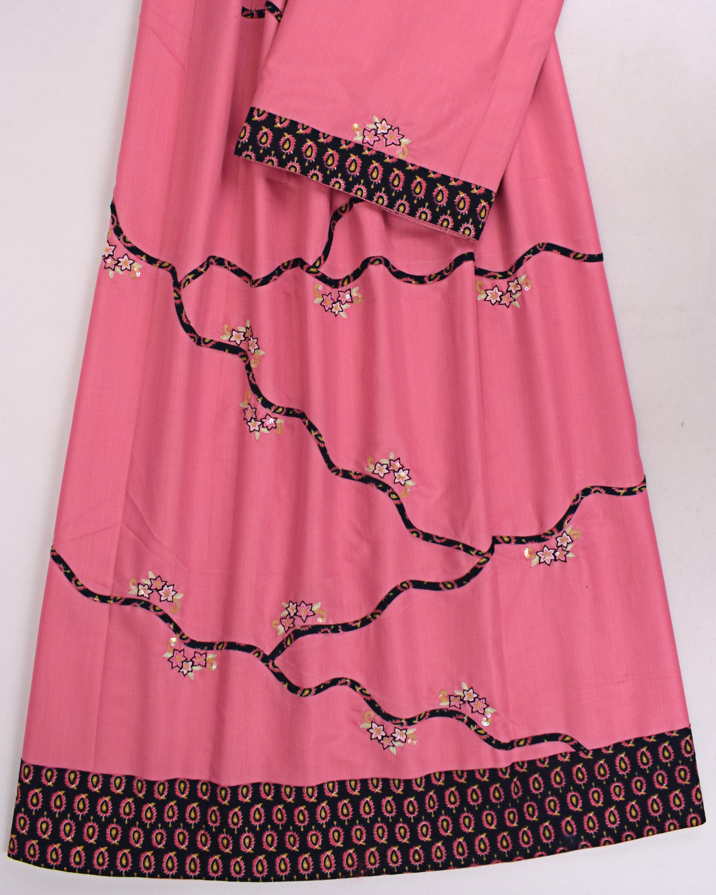 Onion Pink With Fancy Pattern & Lite Embroidery