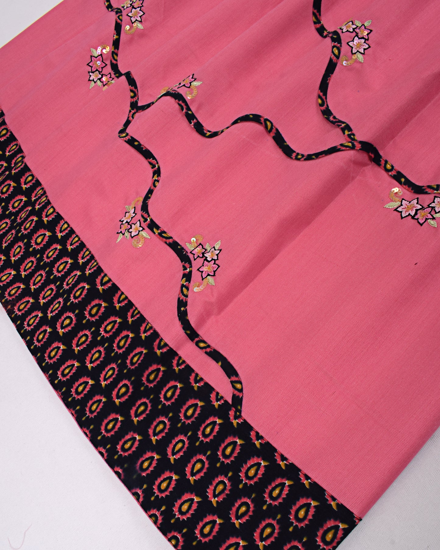 Onion Pink With Fancy Pattern & Lite Embroidery