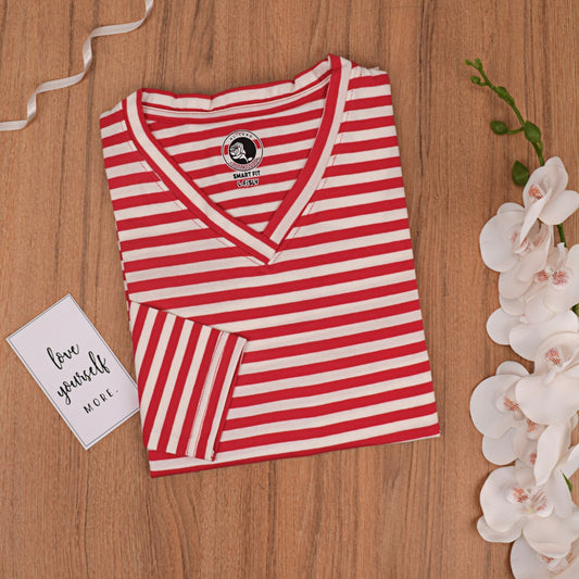 Al Vard Women's Stripes Rani Pink