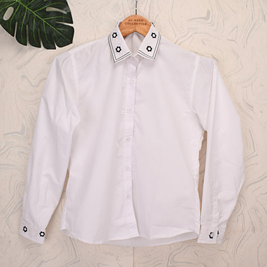 Al Vard Shirt With Embroidery